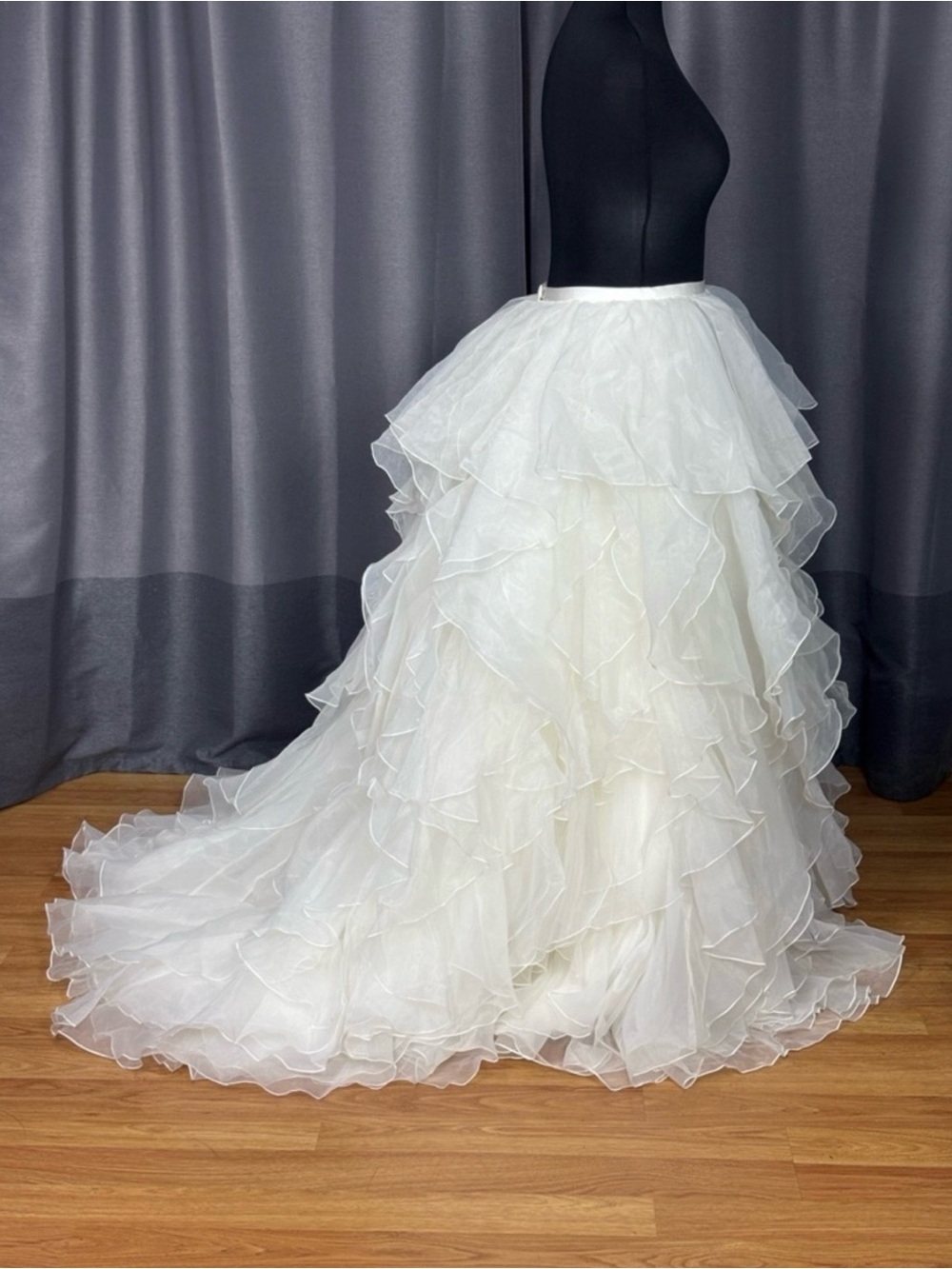 Alfred Angelo White Layered Organza Ruffle Ball Skirt - Picture 2 of 8